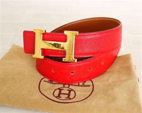 hermes belt red